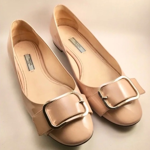 PRADA Patent Leather Flats Vero Cuoio - Picture 1 of 9